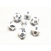 Opaque white dice set