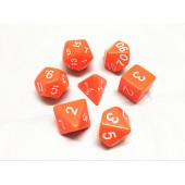 Orange opaque dice set