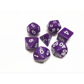 Purple opaque dice set