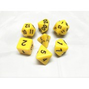 Yellow opaque dice set