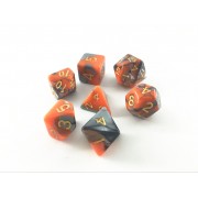 (Silver+Orange) Blend color dice set 